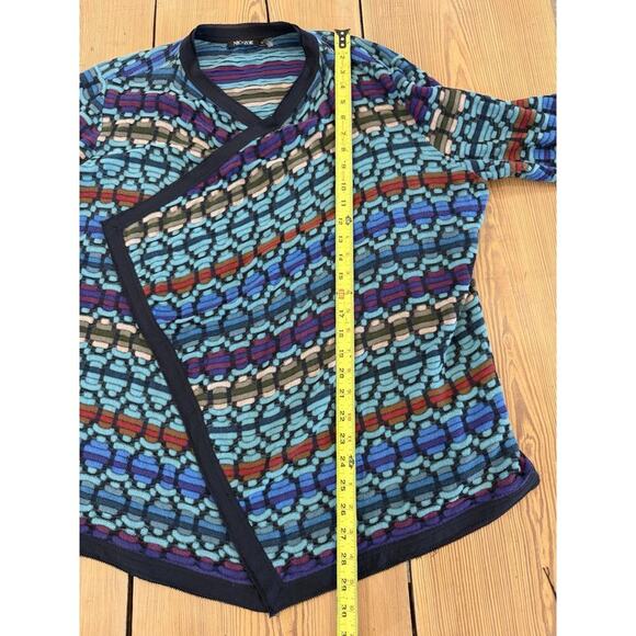 NIC + ZOE Women's Multi Knit Open‎ Front Waterfall Cardigan Sweater Size XL Blue - Picture 7 of 7